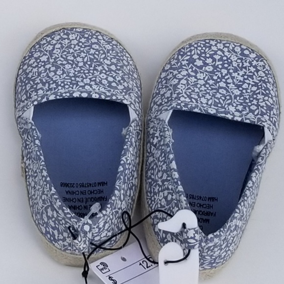 H&M Toddler Floral Canvas Shoes Size 6.5 NWT - Picture 4 of 5